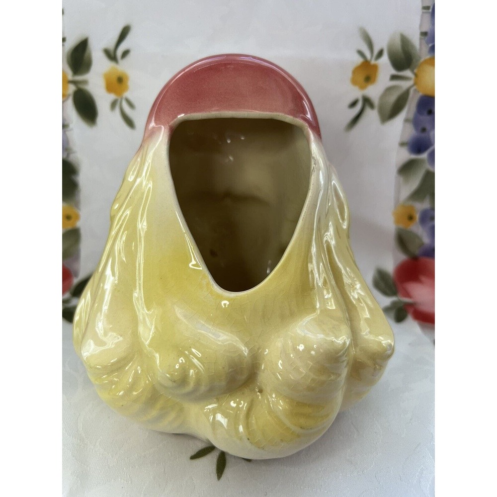 Vintage 1950-60’s Blonde Bombshell, Rosy Cheeks, Head Vase, Unmarked - Picture 4 of 8